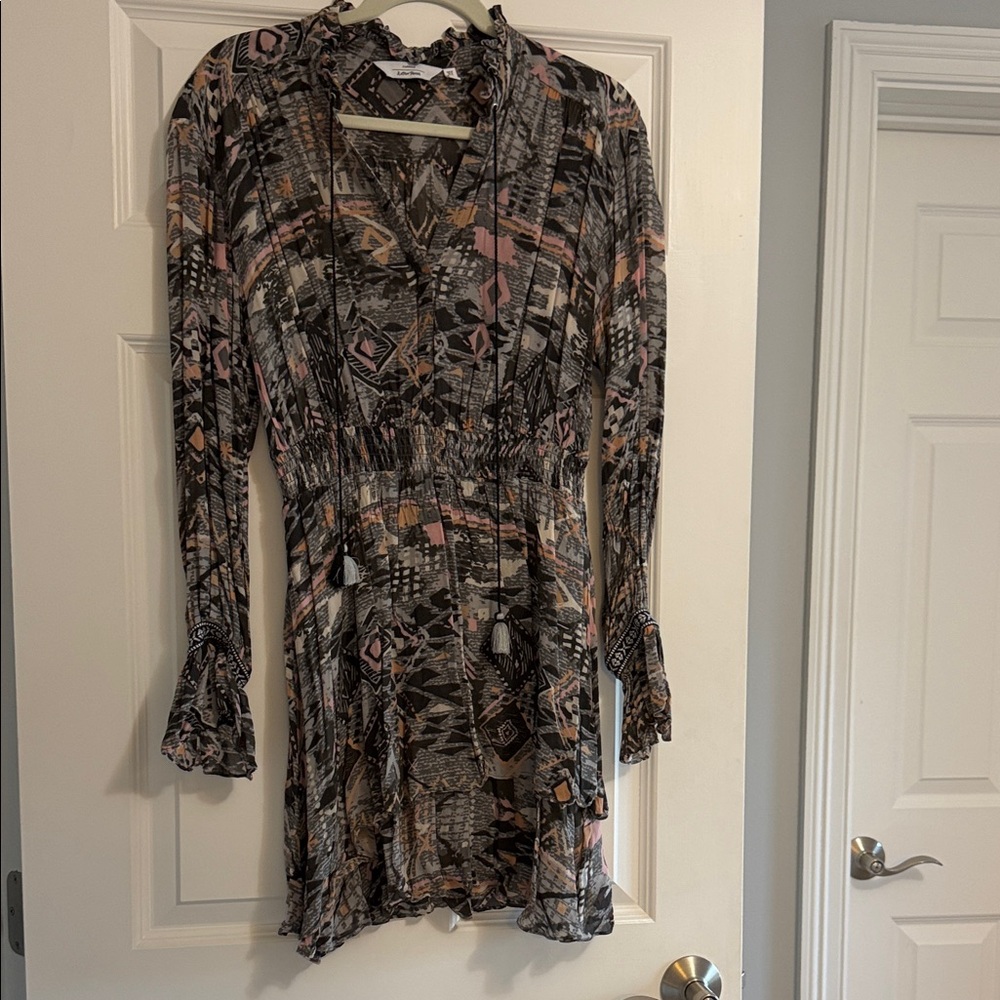 & Other Stories Abstract Print Long Sleeve Dress